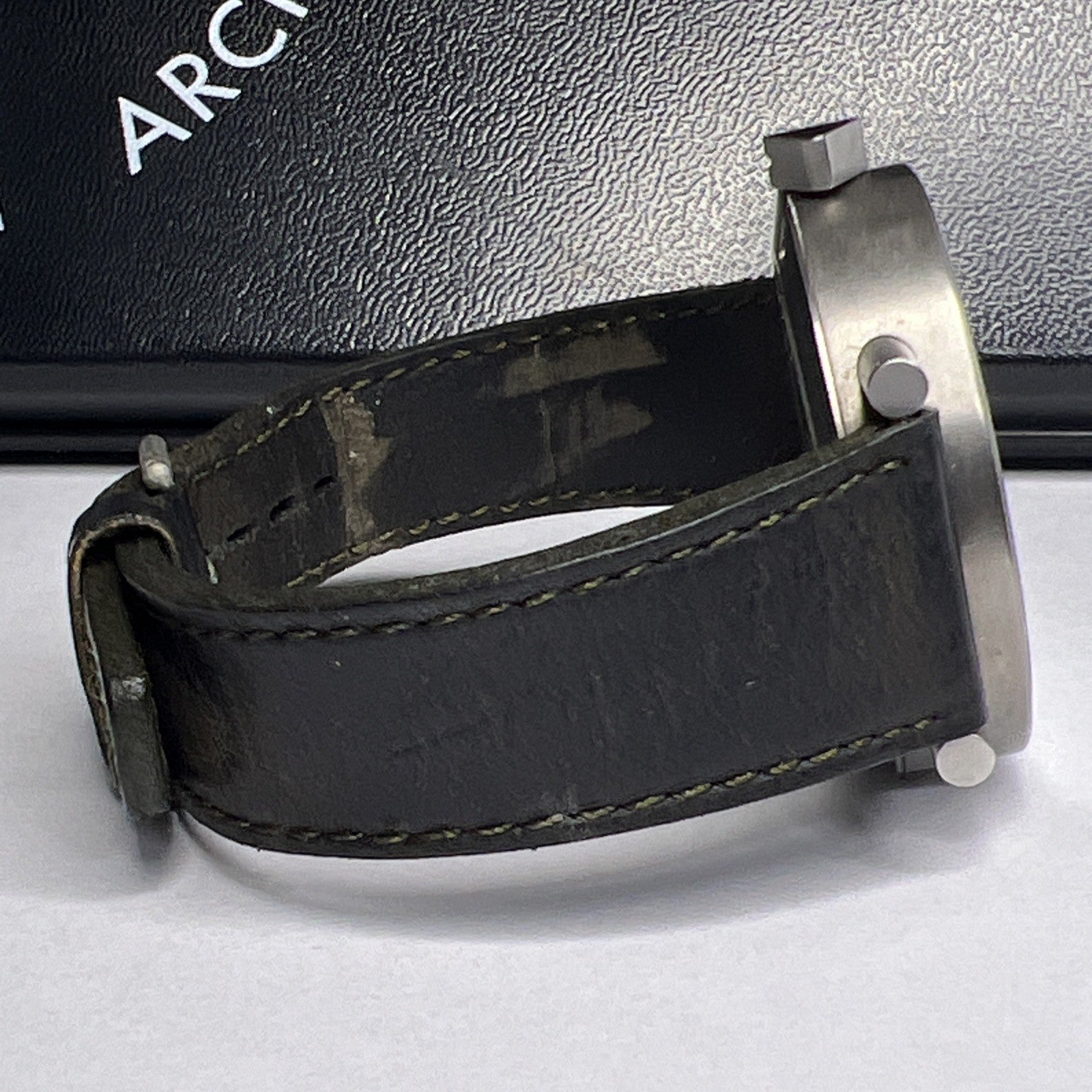 Alain Silberstien 39.5mm Titanium Automatic Date Watch Mother Pearl Dial w/ Box