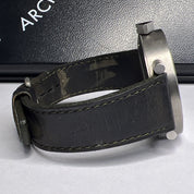 Alain Silberstien 39.5mm Titanium Automatic Date Watch Mother Pearl Dial w/ Box