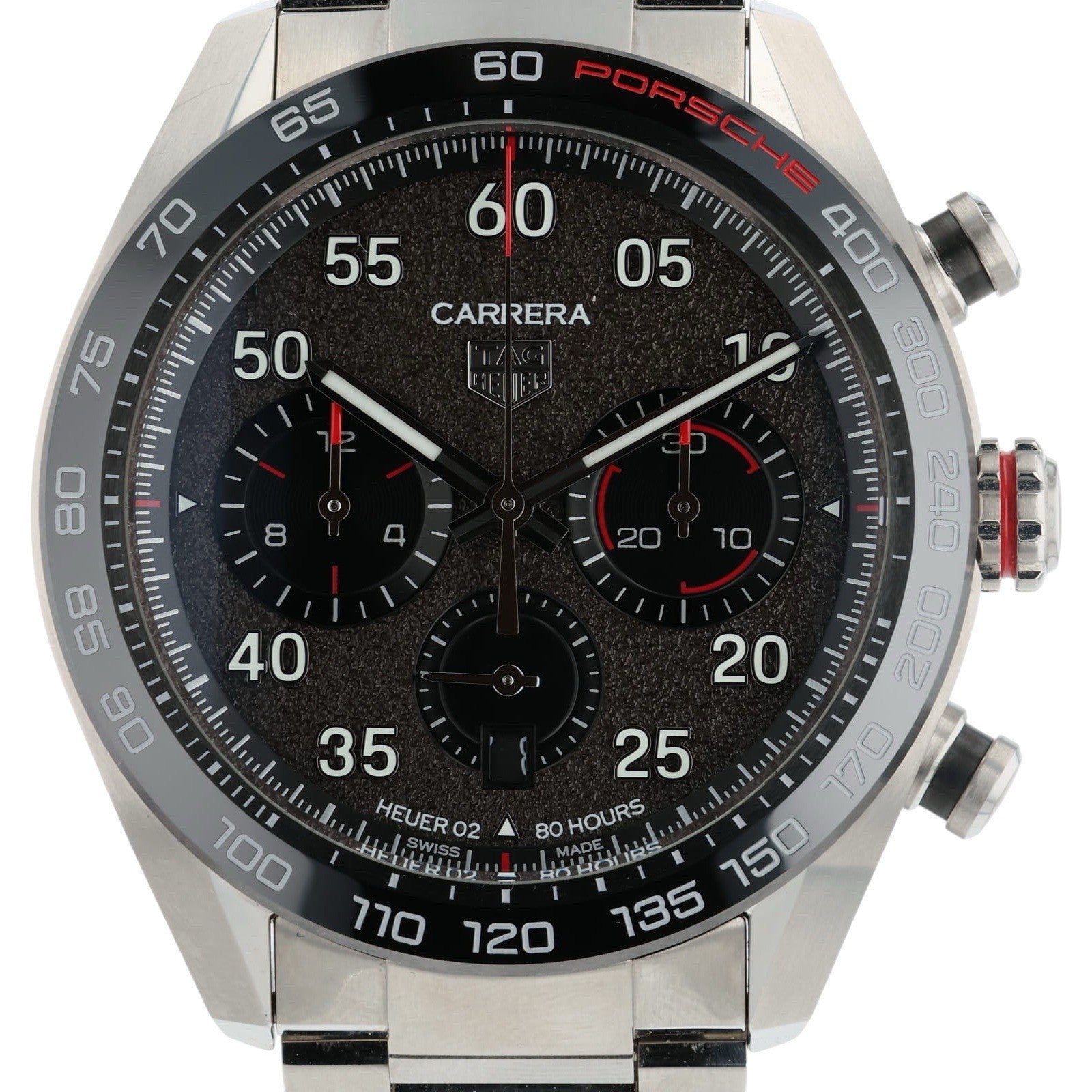 Tag Heuer Carrera Porsche Stainless Steel Grey Dial 44mm Automatic Mens CBN2A1F