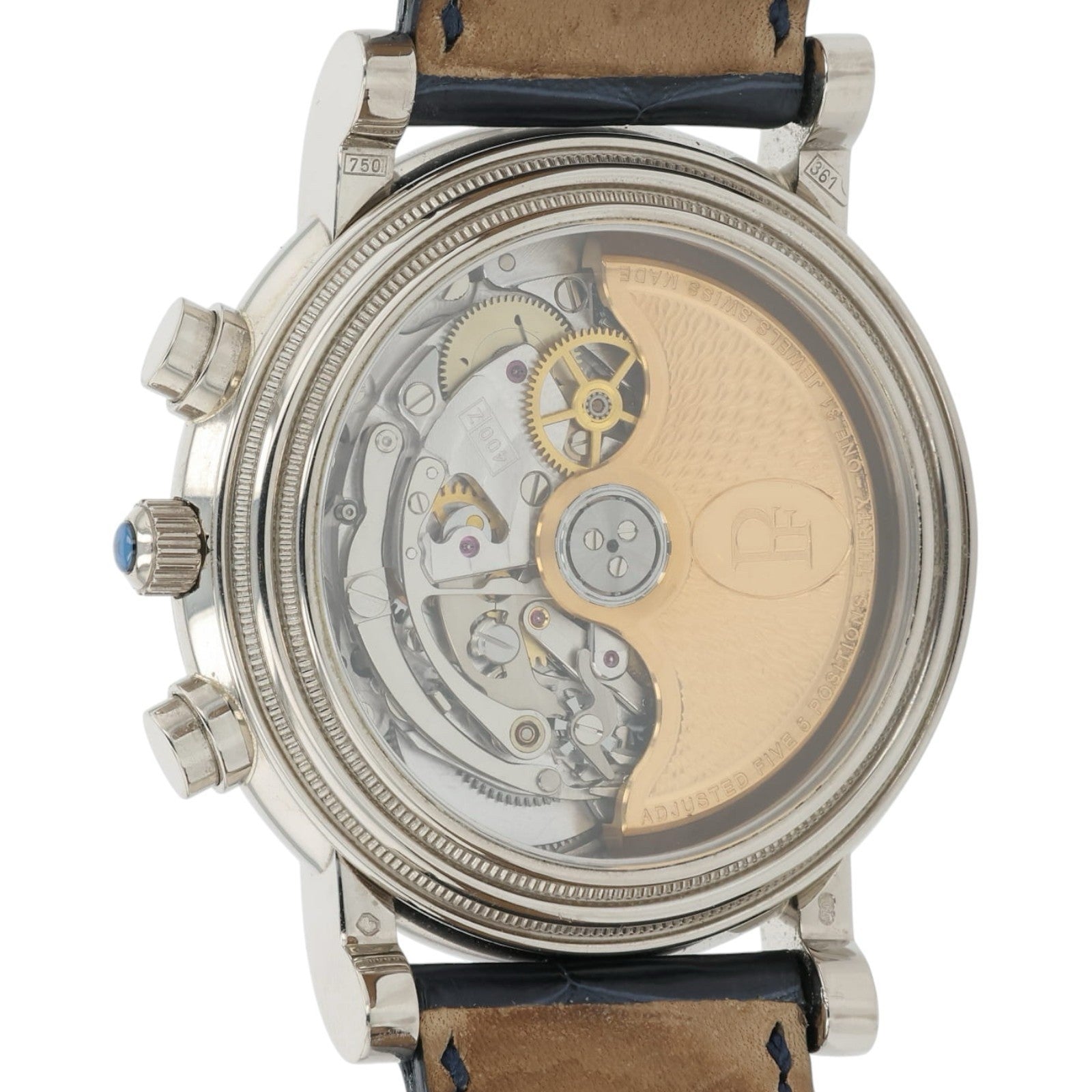 Parmigiani Fleurier Toric 18k White Gold Black Dial 40mm Automatic Mens Watch