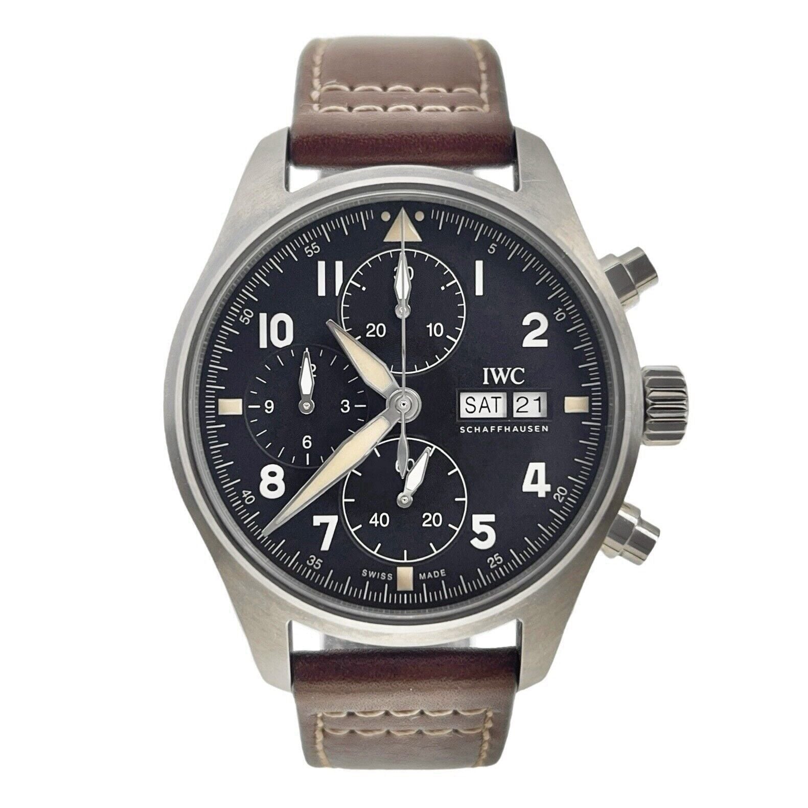 2024 IWC Pilot Spitfire Chronograph Steel 41mm Automatic Men’s Watch IW387903