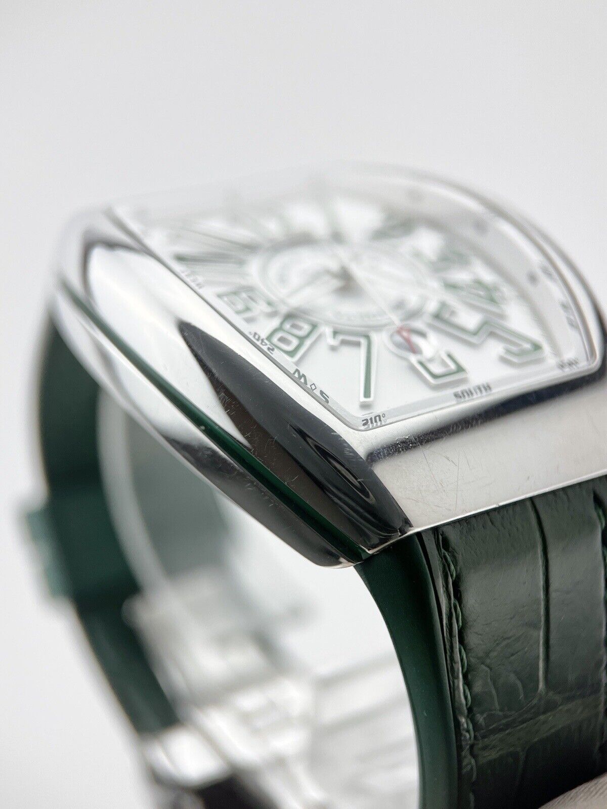 Franck Muller Vanguard Automatic 45mm White Dial Green Strap V45SCDTACVR