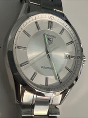 Silver TAG Heuer Carrera Calibre 5 WV211A-3