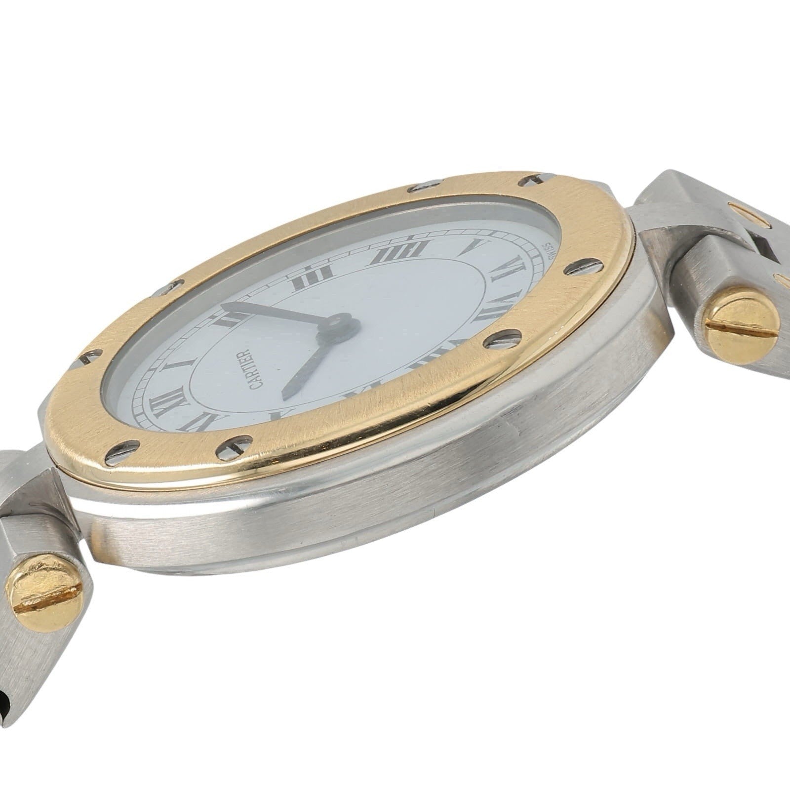 Cartier Santos Vendome Steel & Gold White Dial 27mm Quartz Women’s Watch 8191