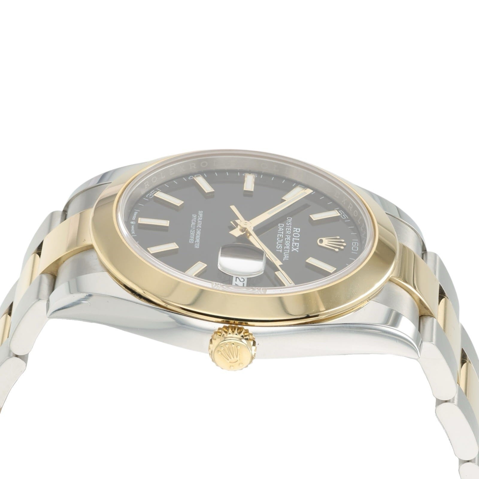 Rolex Datejust Two Tone Black Dial Gold & Steel 41mm Automatic Mens Watch 126303