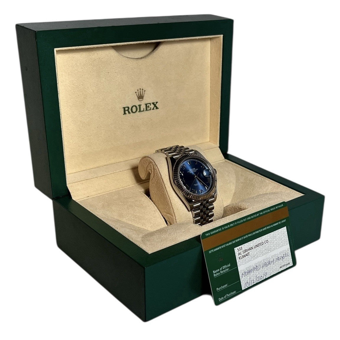 Rolex Datejust 41mm Stainless Steel Jubilee 18k Gold Fluted Blue Dial 126334