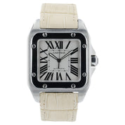 Cartier Santos Silver Dial Stainless Steel 38mm Automatic Men’s Watch W20073X8