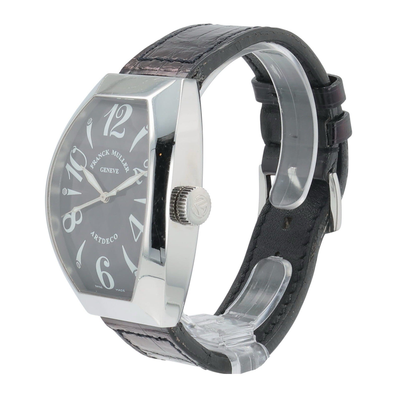 Franck Muller Artdeco Steel Black Dial 36mm Automatic Men's Watch 11000HSC