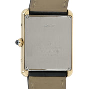 Cartier Tank Solo Silver Dial 18k Yellow Gold 34mm Quartz Diamond Watch W5200004