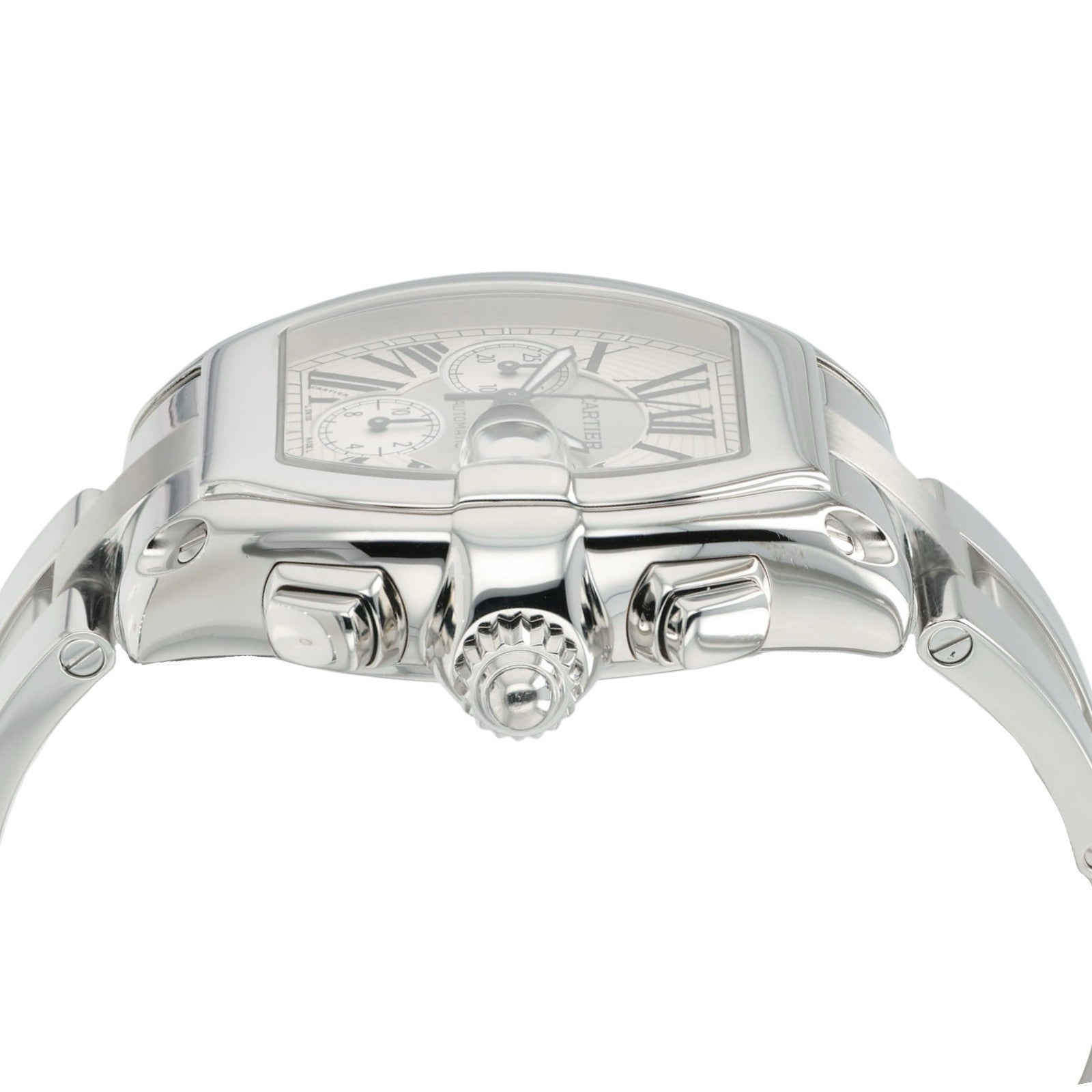 Cartier Roadster Silver Dial Stainless Steel 43mm Automatic Men’s Watch W62019X6