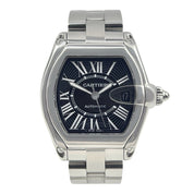 Cartier Roadster Date Steel 38mm Black Roman Dial Automatic Men’s Watch 2510