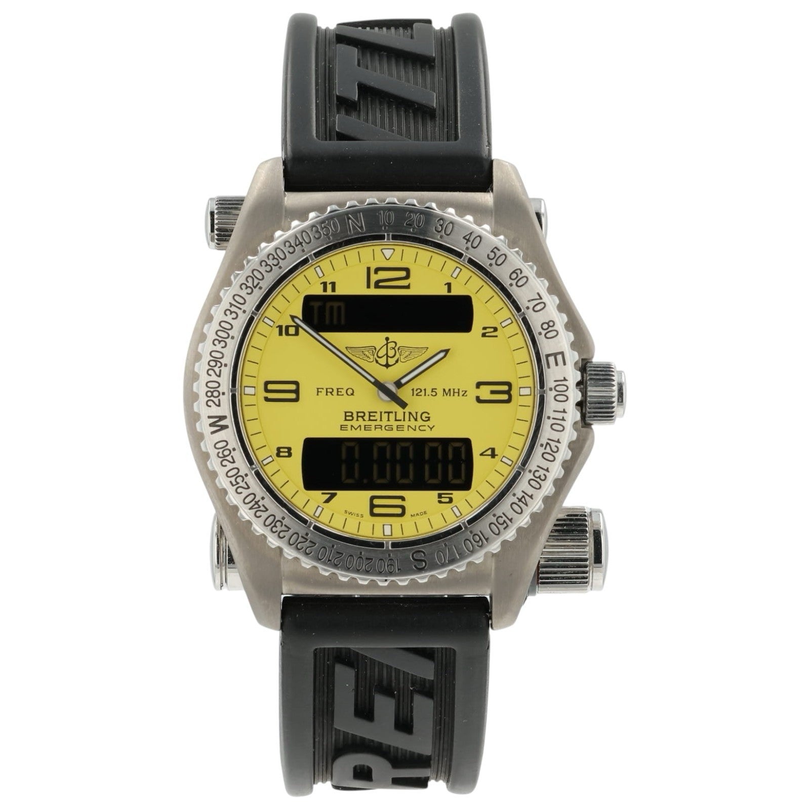 Breitling Emergency Mission Yellow Dial Titanium 43mm Quartz Men’s Watch E56321