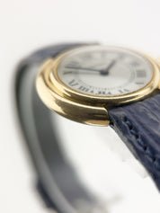 Cartier Vendome 18k Yellow Gold White Dial 26mm Manual Wind Womens Watch 6708