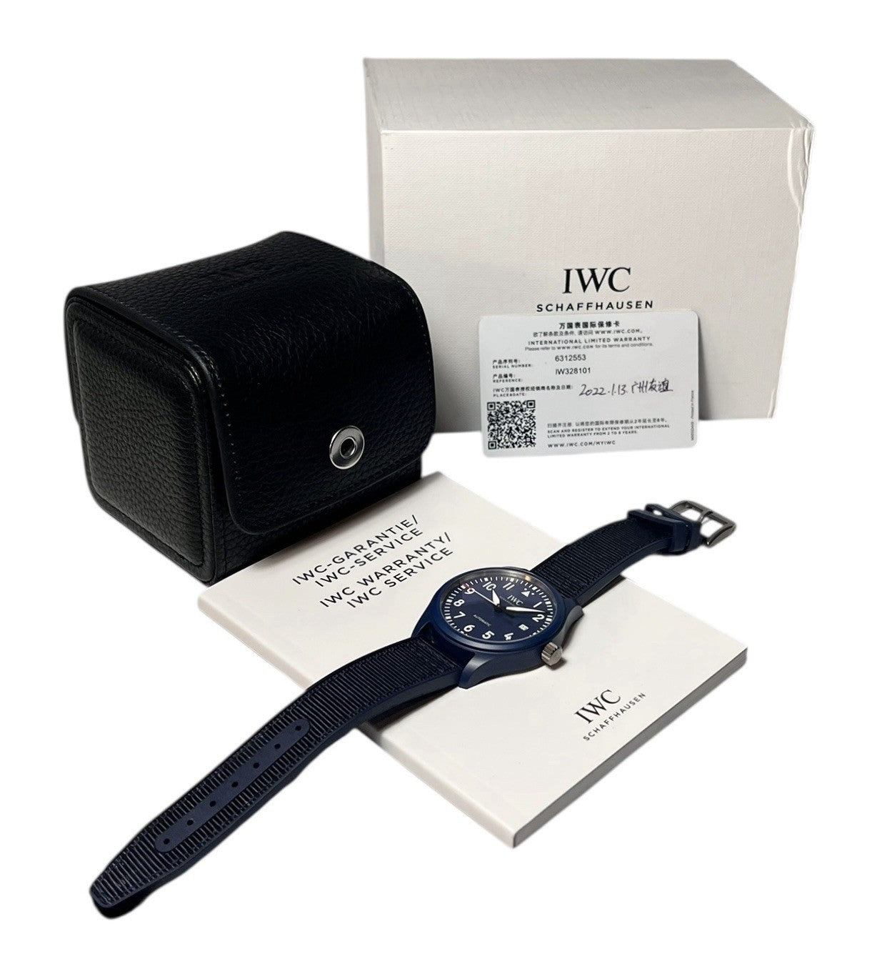 IWC Pilot Laureus Ceramic Blue Dial 41mm Automatic Limited Men's Watch IW328101