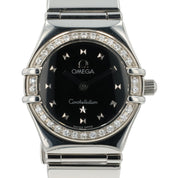 Omega Constellation Black Dial Steel 22.5mm Quartz Women's Watch 1465.51.00