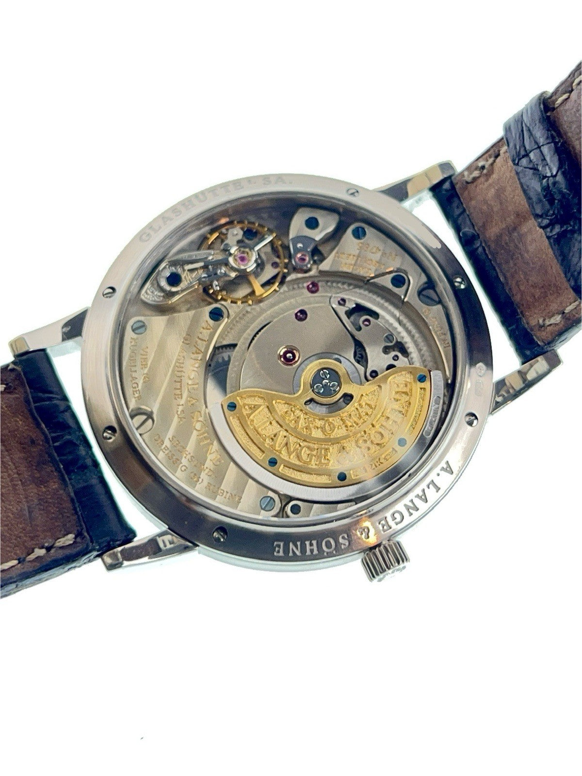 A. Lange & Sohne Langematik 18k White Gold  Black Dial 37mm Automatic 301.027
