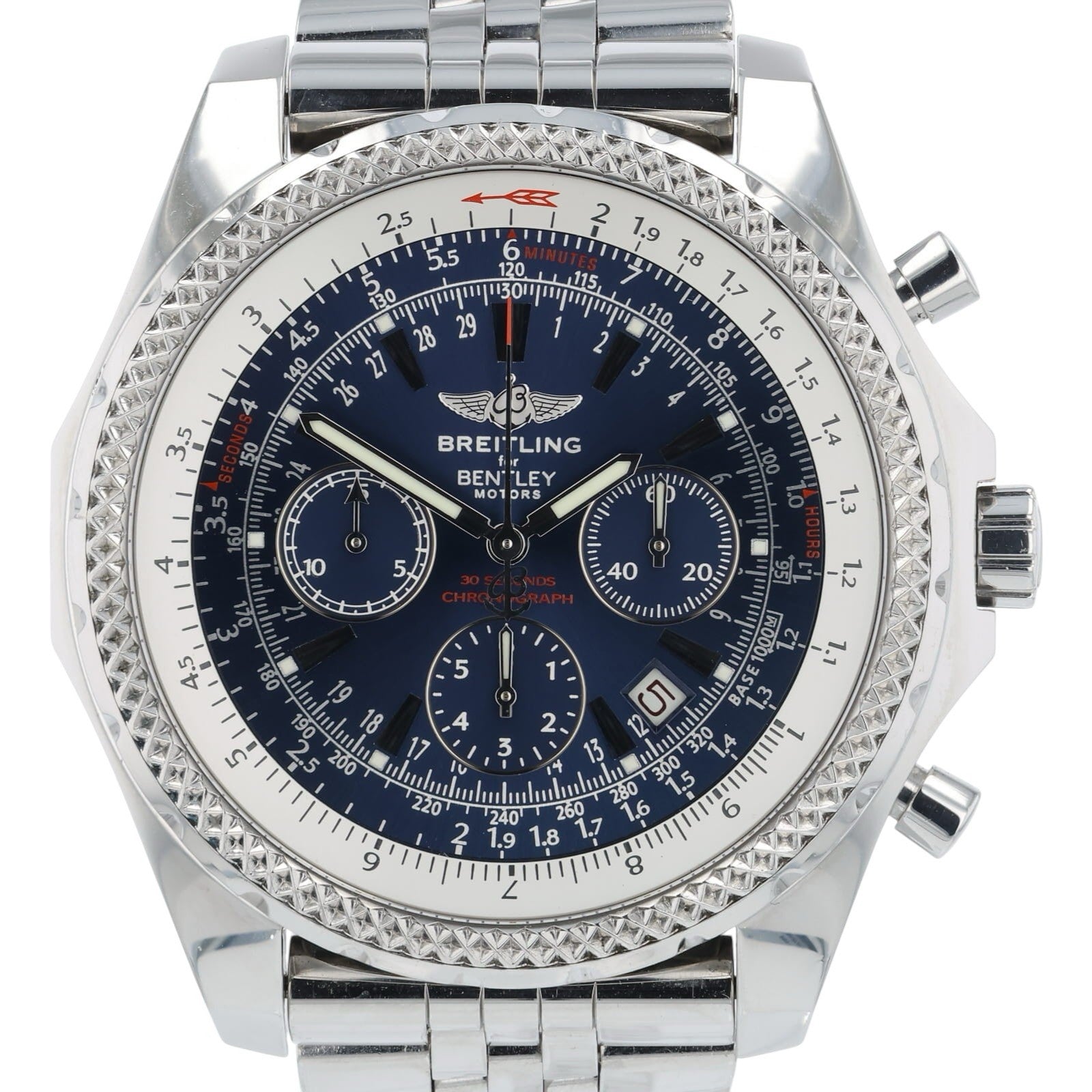 Breitling Bentley Motors Stainless Steel Blue Dial 48mm Automatic Mens A25362
