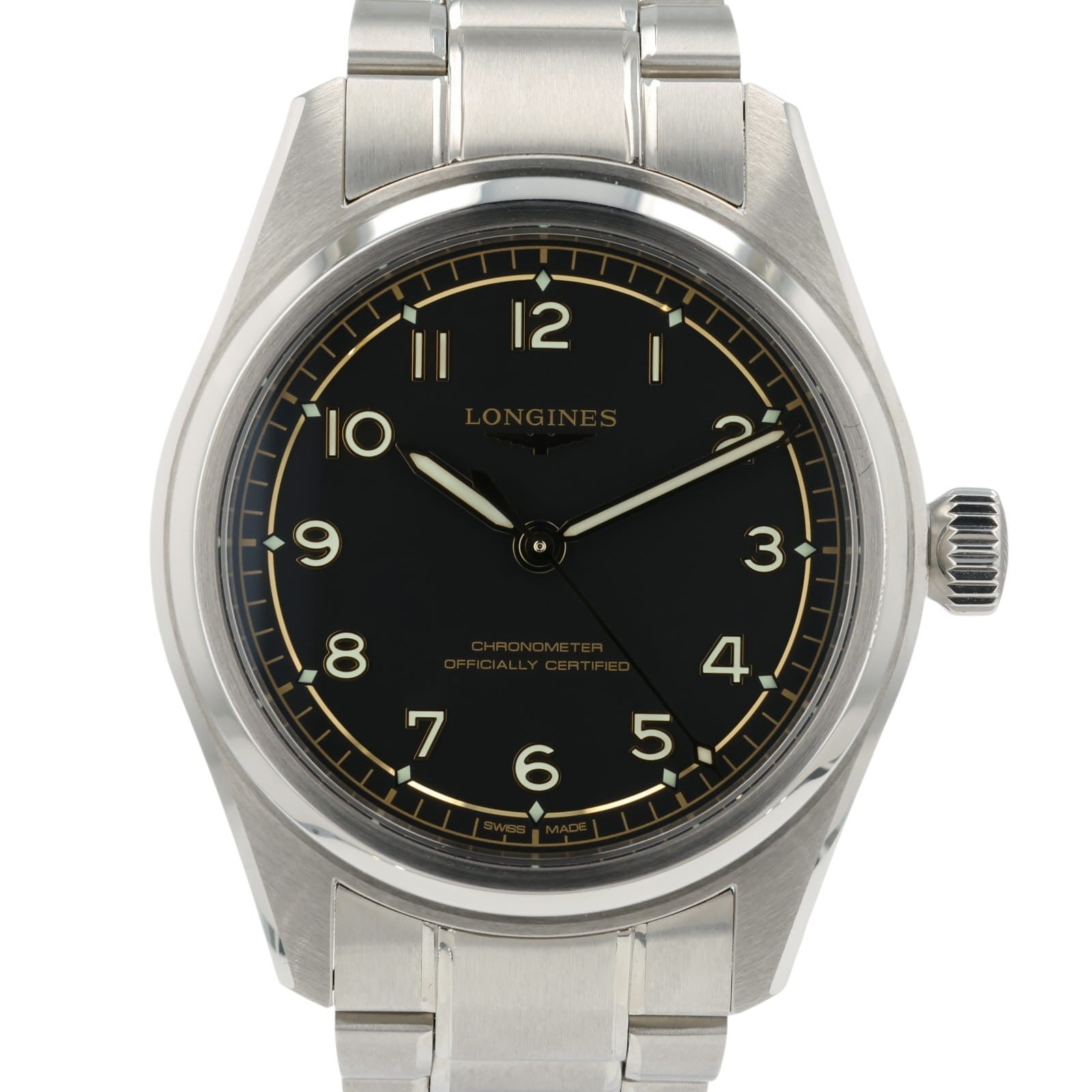 Longines Spirit Pilot Black Dial Stainless Steel 39mm Automatic Mens L3.809.4