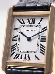 Cartier Tank Solo 18k Rose Gold Quartz Women's Watch Watch 3168