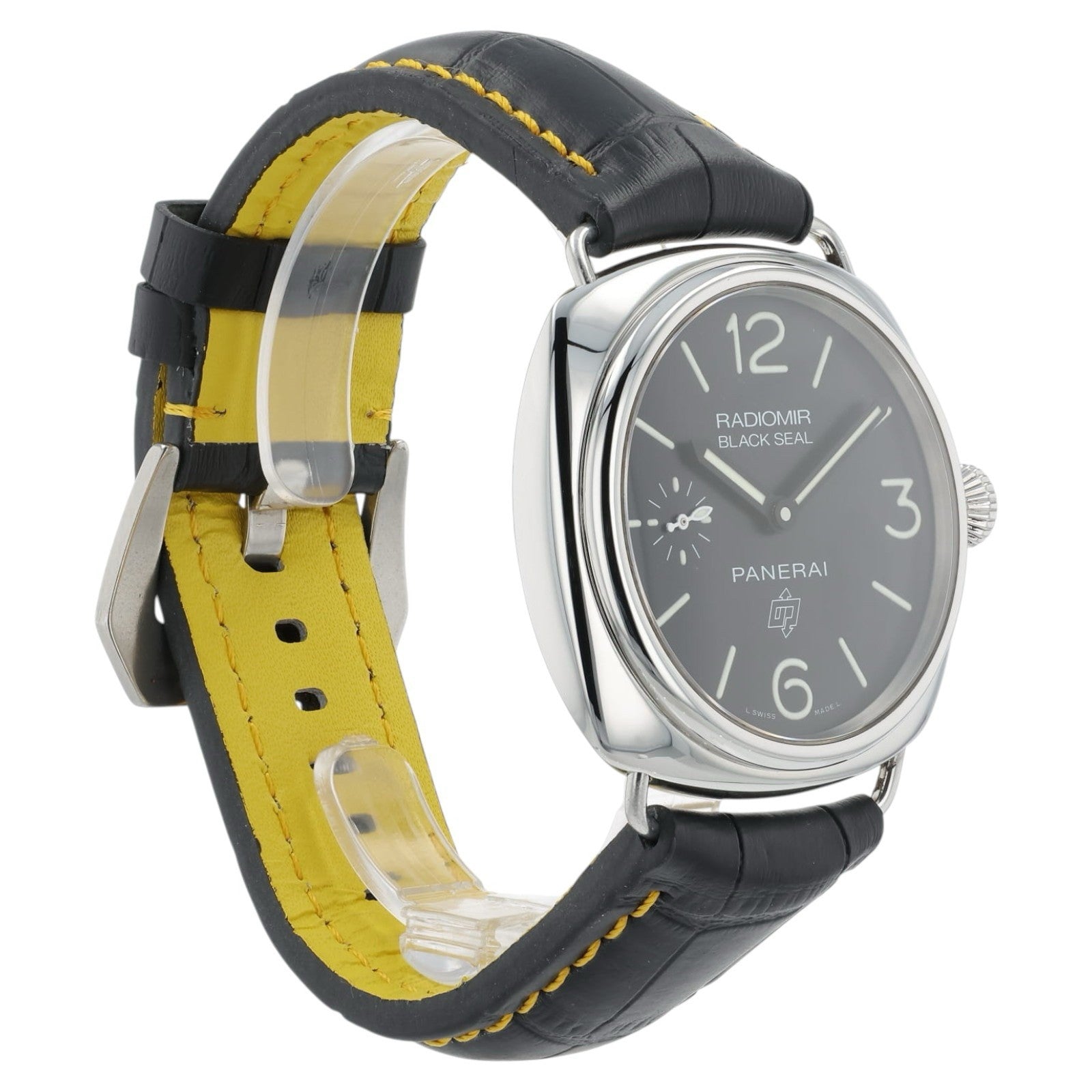 Panerai Radiomir Black Dial Stainless Steel 45mm Manual Wind Mens Watch PAM00380