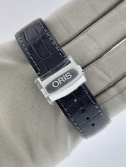 Oris Artelier Pointer Stainless Steel Black Dial 44mm Automatic Mens Watch 7666