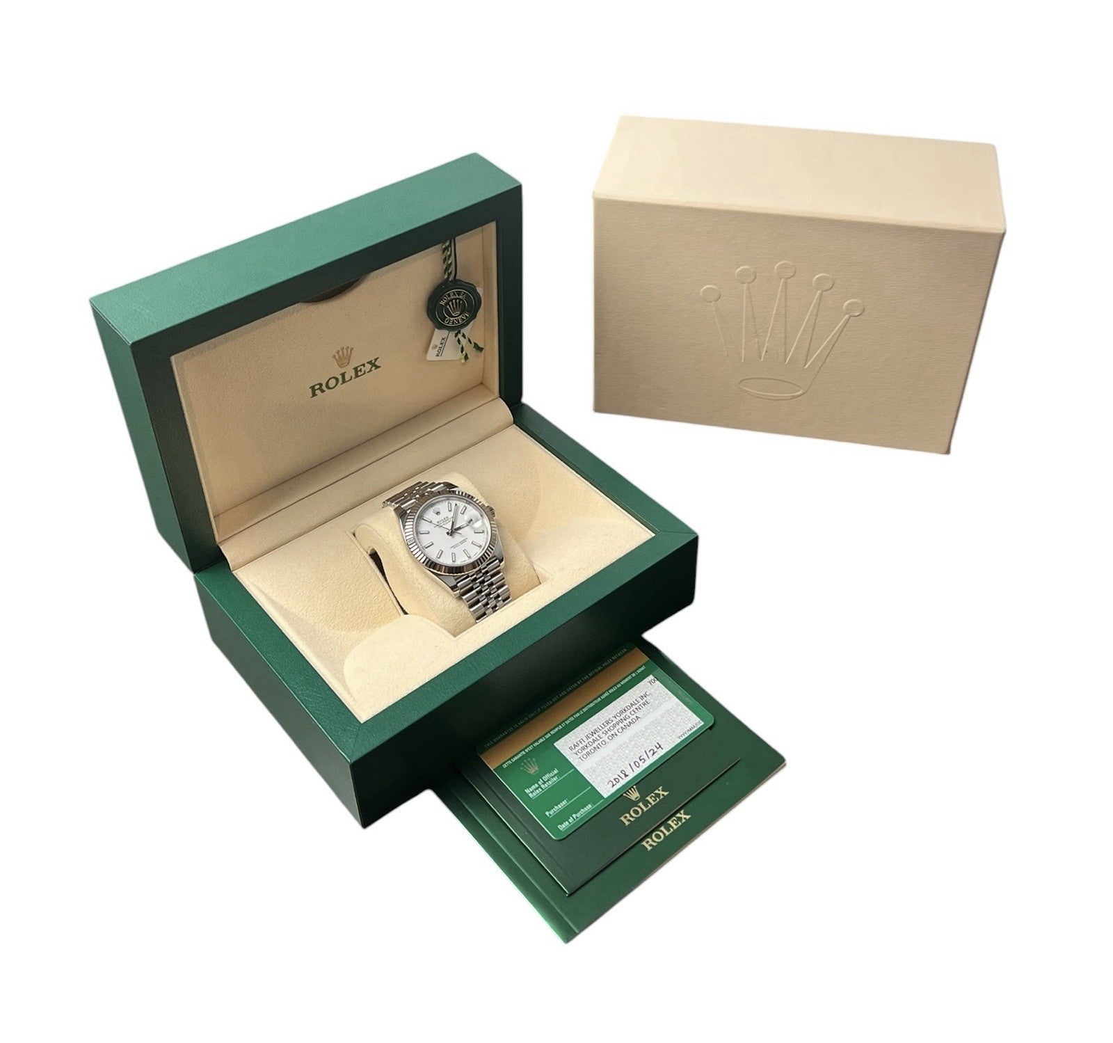 Rolex Datejust White Dial Stainless Steel 41mm Automatic Men’s Watch 126334