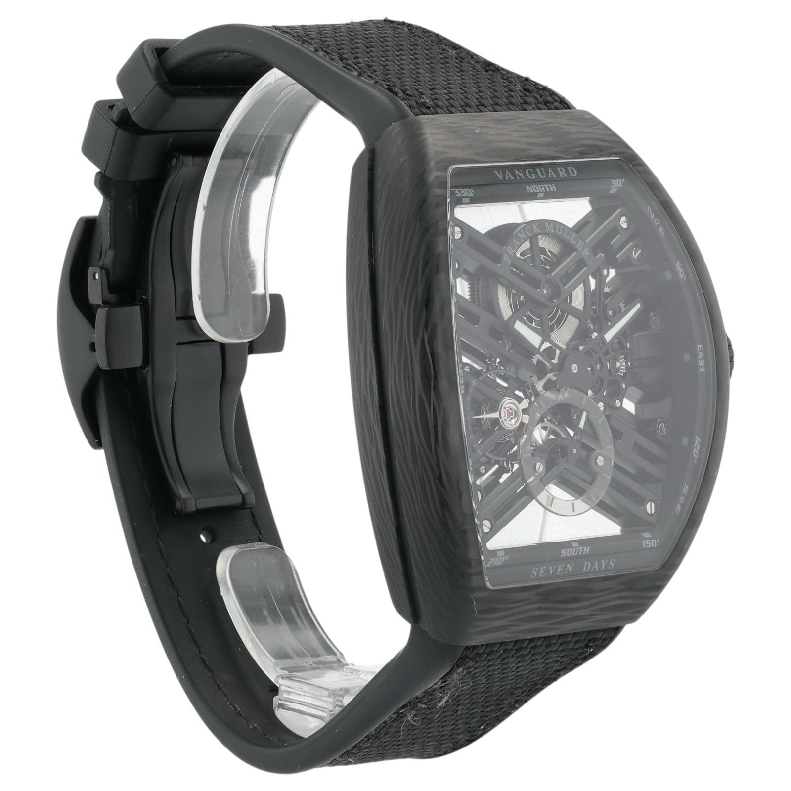 Franck Muller Vanguard Carbon Skeleton Dial 45mm Manual Wind Mens V45 S6 SQT