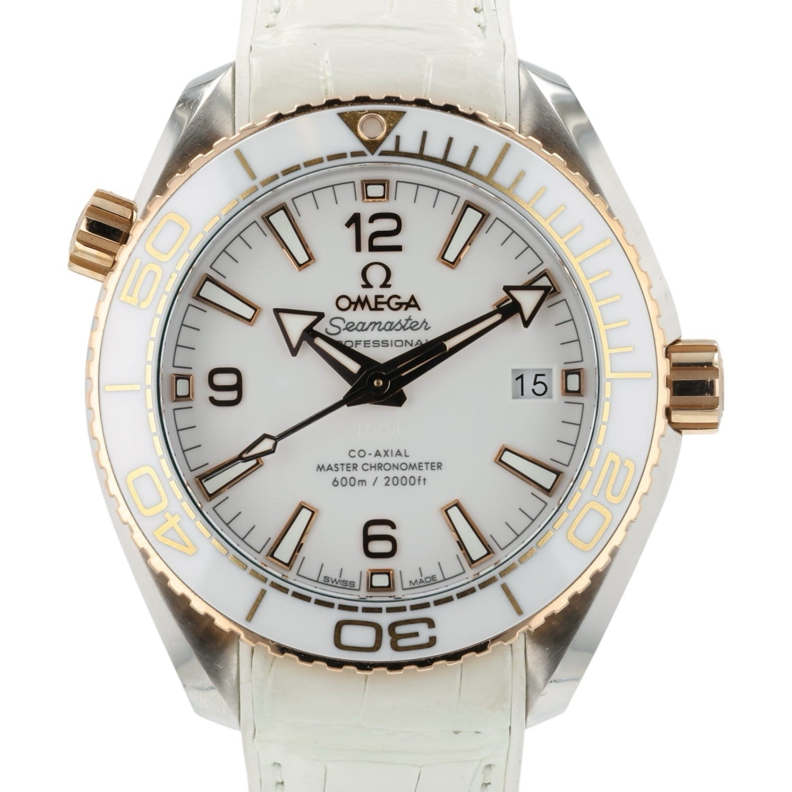 Omega Seamaster White Dial Steel and Gold 39.5mm Automatic 215.23.40.20.04.001