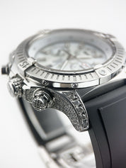 Breitling Super Avenger Steel MOP Dial Diamonds 48mm Automatic Mens Watch A13370