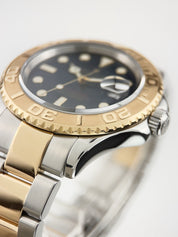 Rolex Yacht-Master 40mm Two Tone Blue Dial 18K Yellow Gold Steel Bracelet 16623