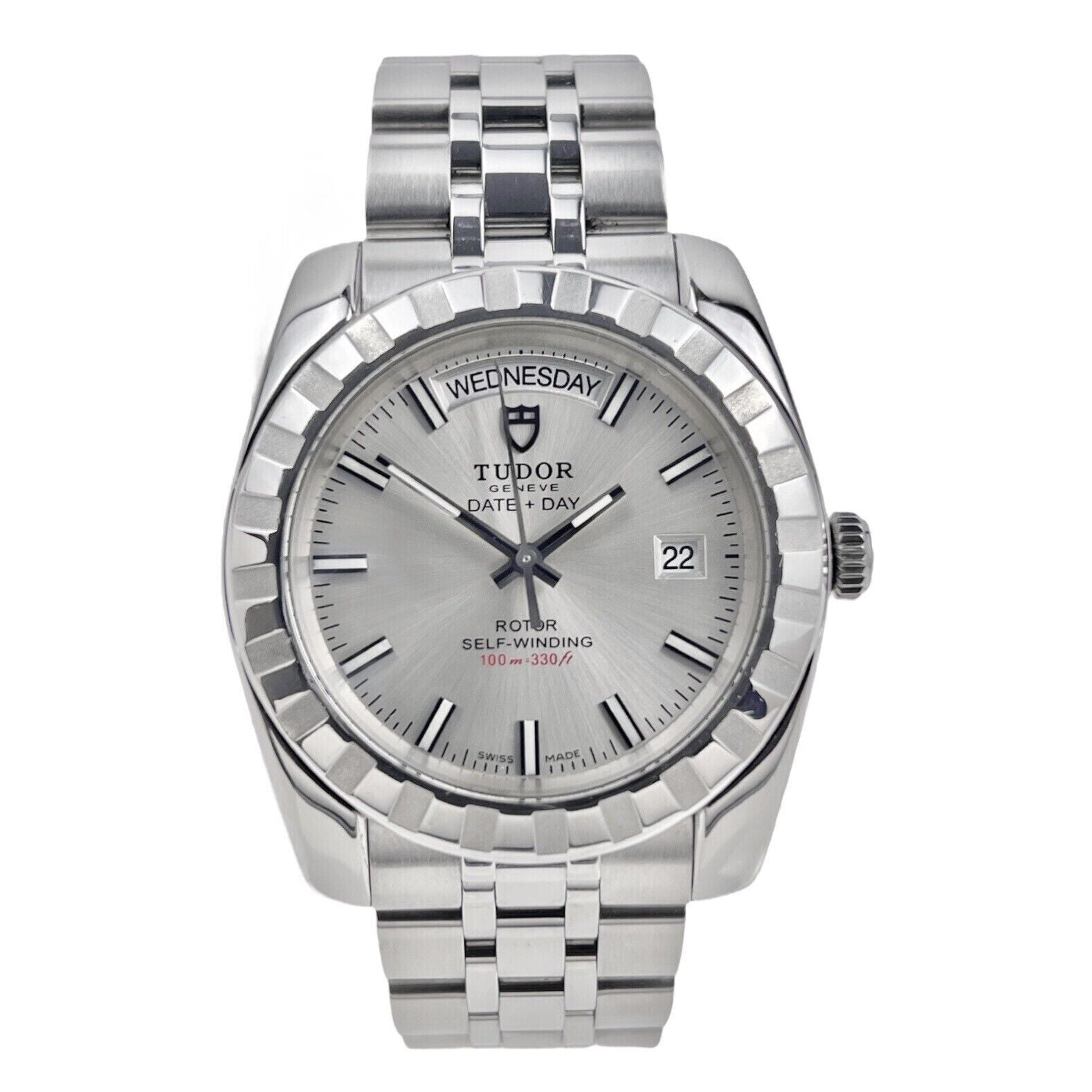 Tudor Classic Date Day Automatic  23010 Men's Watch Silver  - Watch only