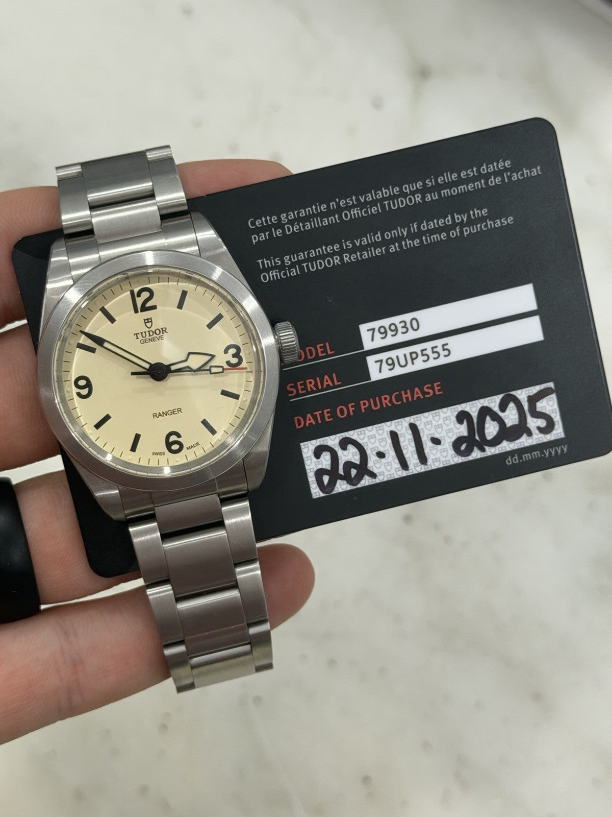 Tudor Ranger Beige Dial 36mm 79930 Men's Steel Field Watch Automatic Latest