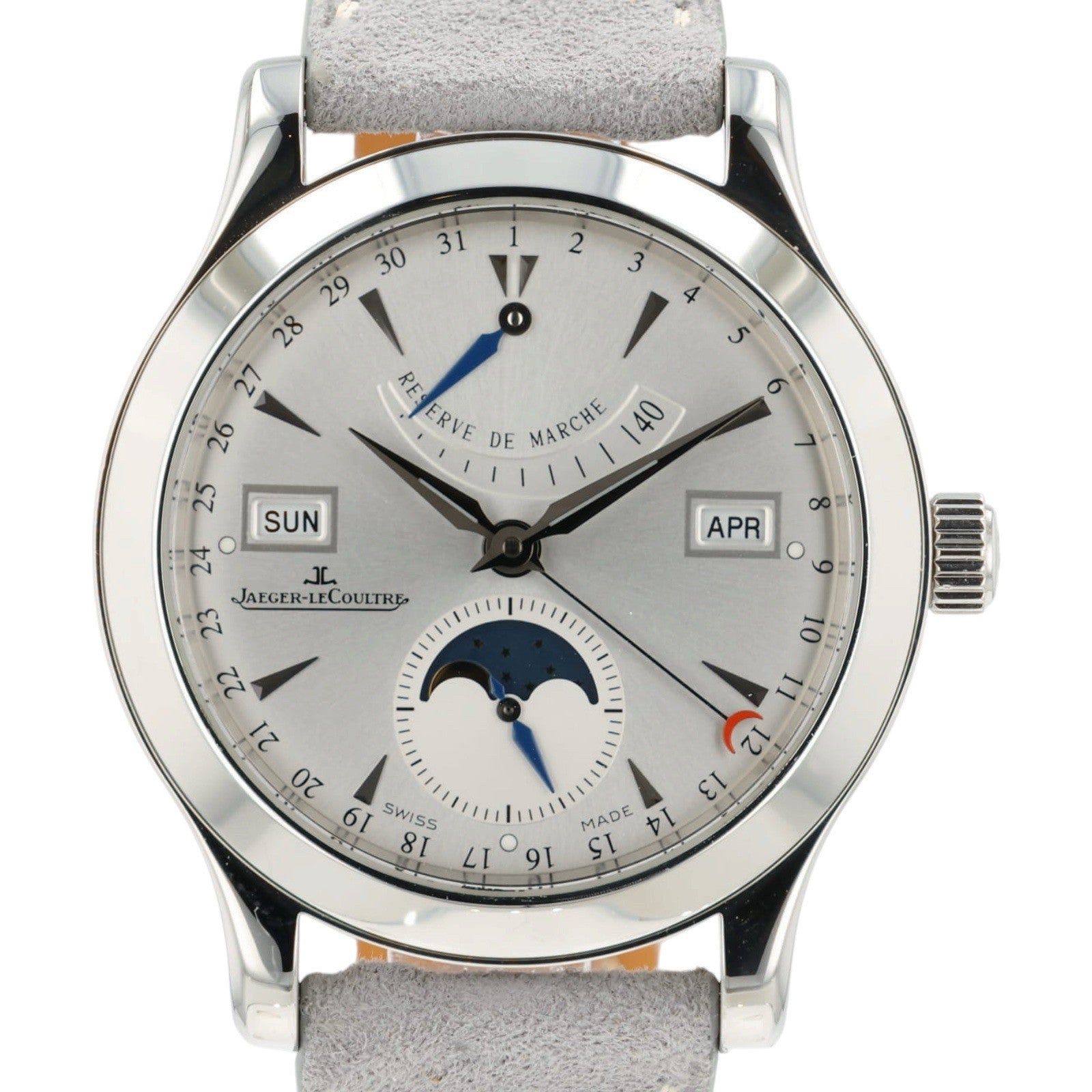 Jaeger LeCoultre Master Calendar Steel Mens 40mm Automatic Watch Q151842A