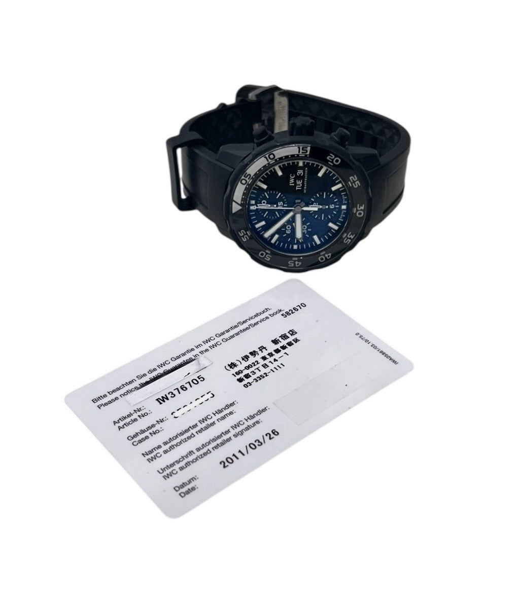 IWC Aquatimer Stainless Steel Black Dial 44mm Automatic Men’s Watch IW376705