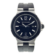 Bulgari Diagono Stainless Steel Black Dial 42mm Automatic Mens Watch DG42SC