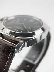 Panerai Luminor Stainless Steel Black Dial 44mm Manual Wind Mens Watch PAM00590