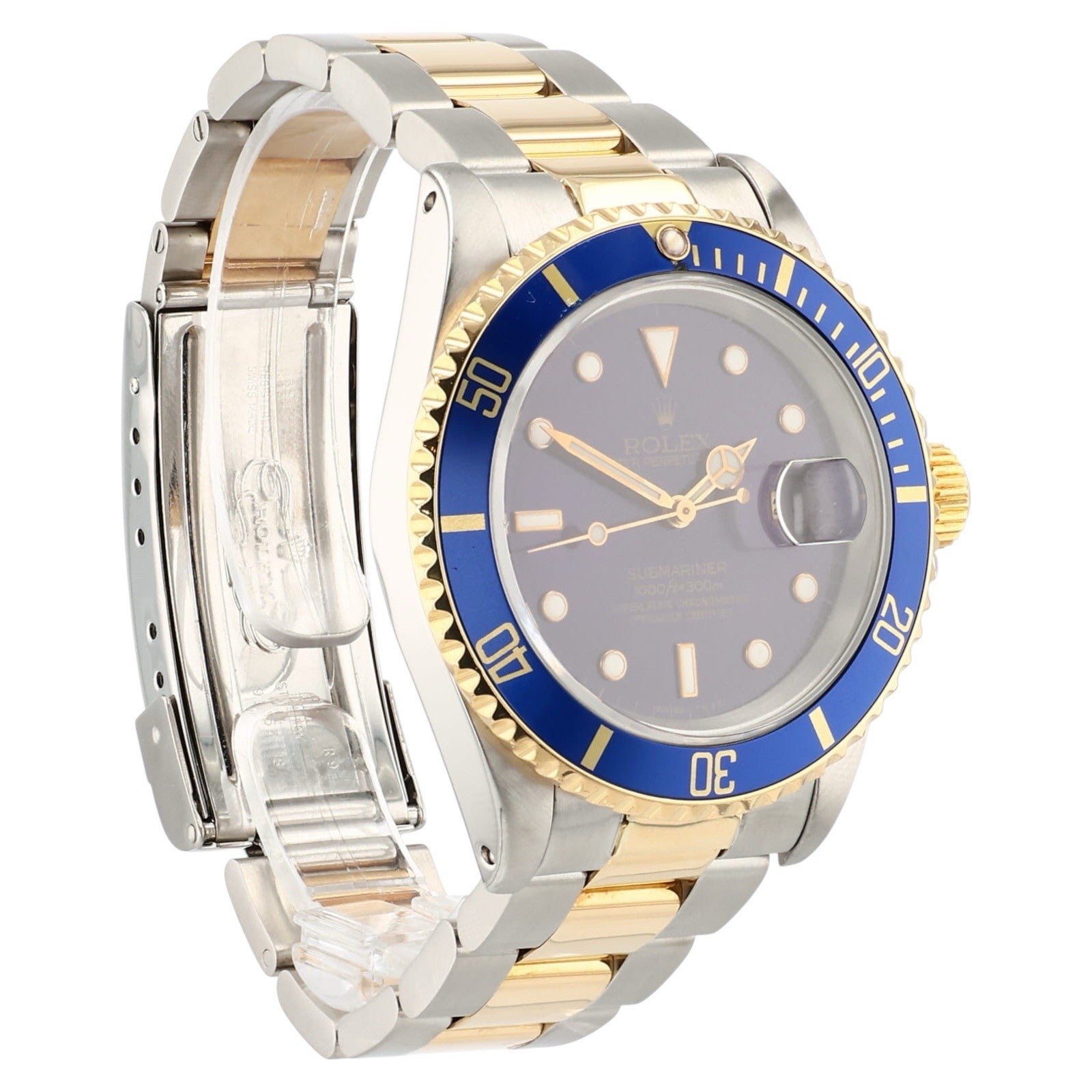 Rolex Submariner Date Gold & Steel Blue/Purple Dial 40mm Automatic Men’s 16613
