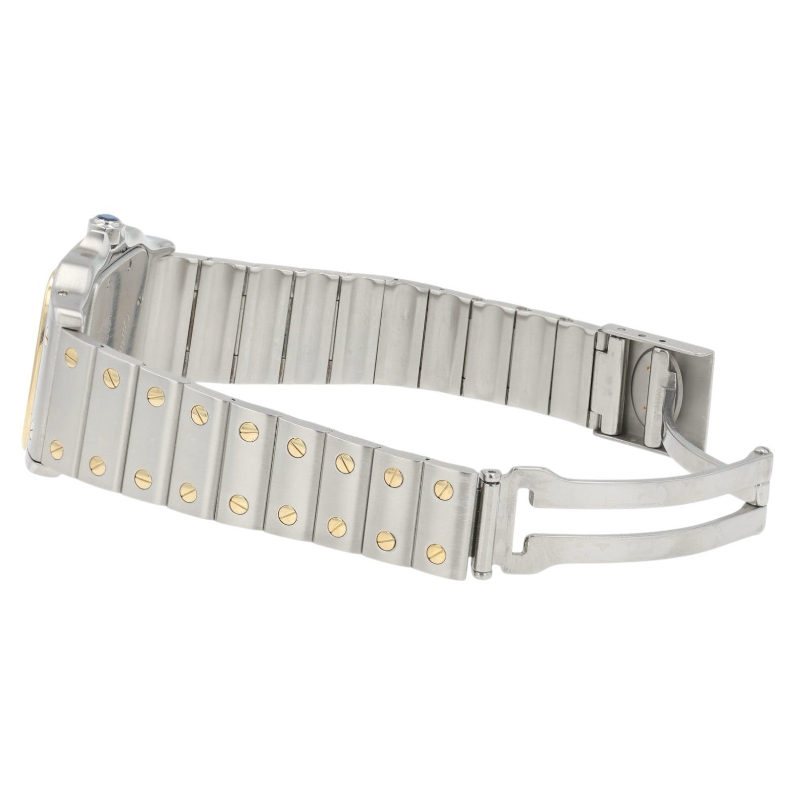 Cartier Santos Galbee Anthracite Dial Gold & Steel 29mm Quartz Men’s Watch 1566