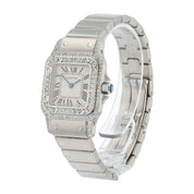 Cartier Santos White Dial Stainless Steel 24mm Quartz Women’s Watch W20056D6