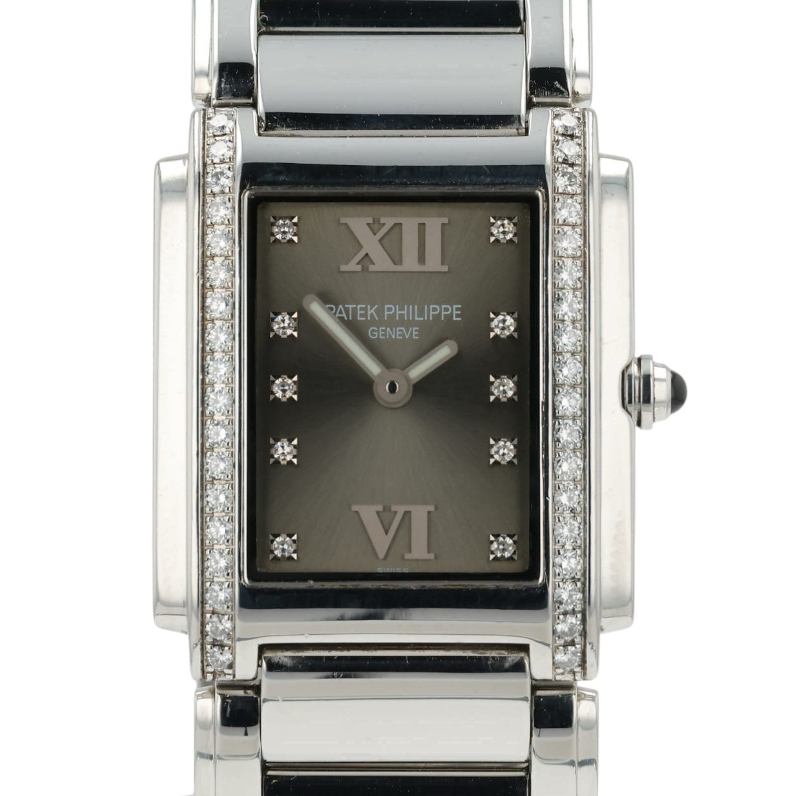 Patek Philippe Twenty Gray Dial Stainless Steel 25mm Quartz Women's Watch 4910