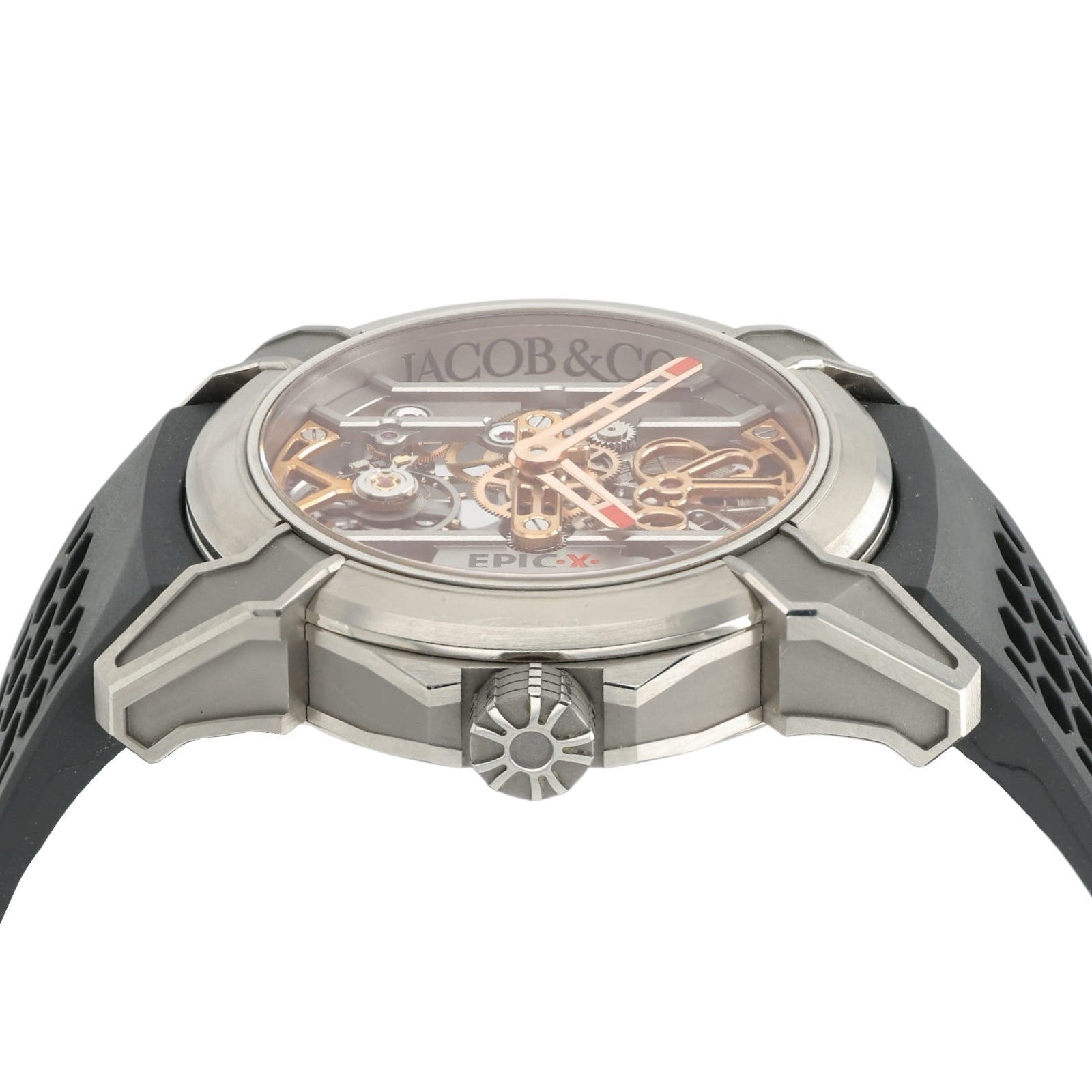 Jacob & Co. Epic X Skeleton Dial Titanium 44mm Manual Wind Movement Mens Watch