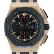 Audemars Piguet Royal Oak 18k Rose Gold Black Dial 44mm Auto Mens Watch 26401RO