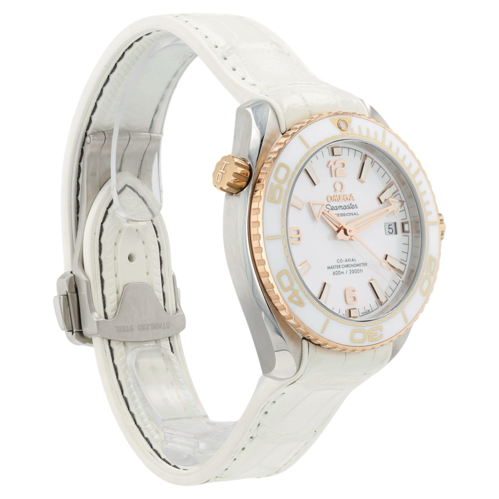 Omega Seamaster White Dial Steel and Gold 39.5mm Automatic 215.23.40.20.04.001