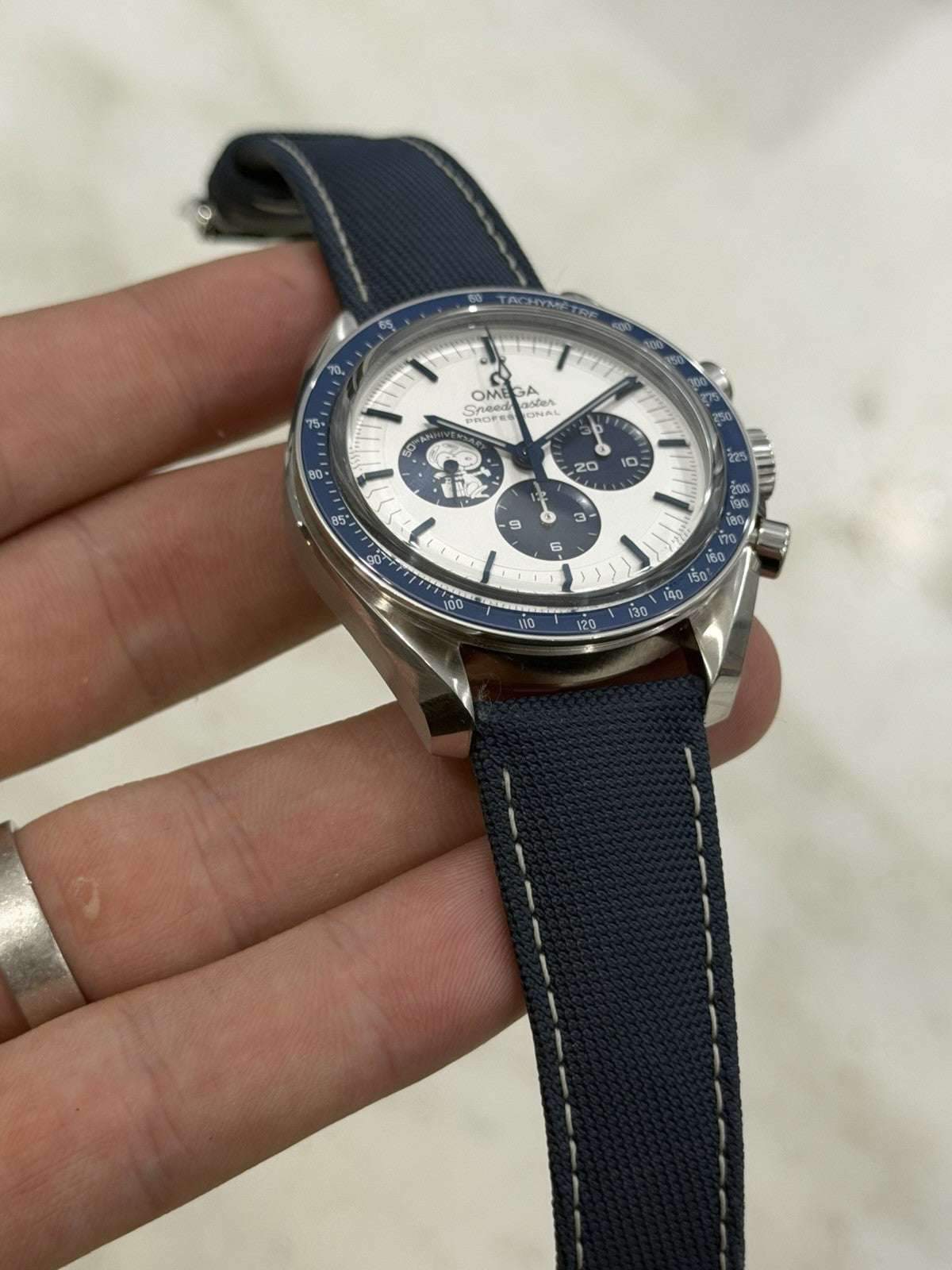 Omega Speedmaster Snoopy Steel Blue 42mm Manual Men's Watch 310.32.42.50.02.001