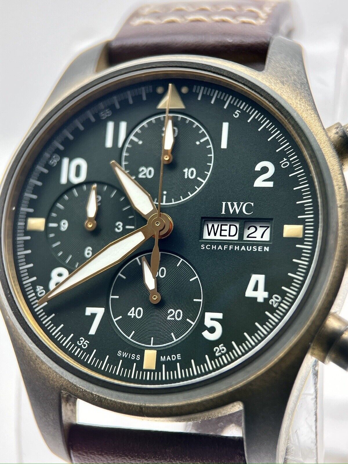 Iwc spitfire bronze discount patina