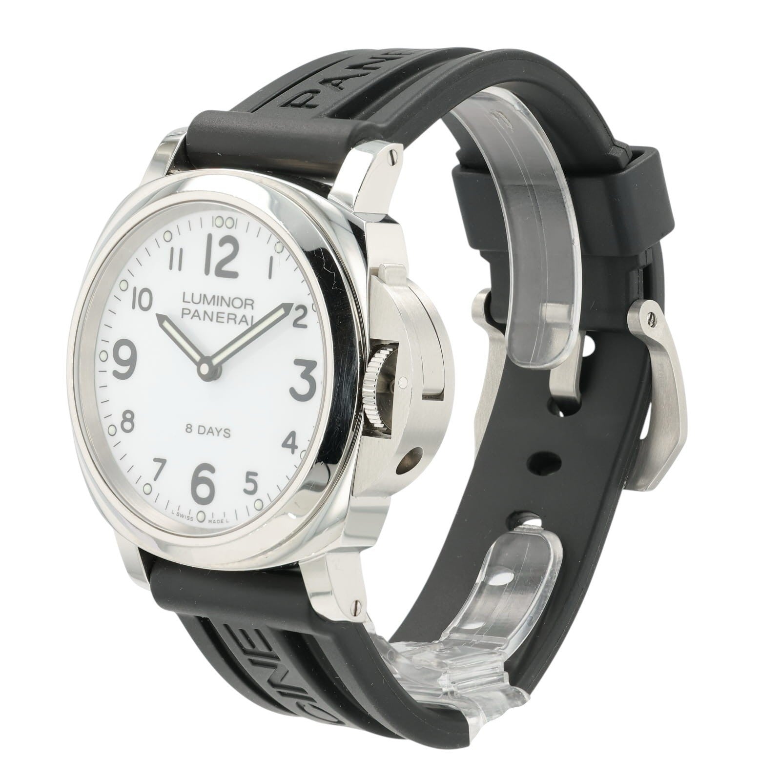 Panerai Luminor White Dial Stainless Steel 44mm Manual Wind Men’s Watch PAM00561