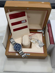 2021 Omega Seamaster Wave 300m Diver Blue Ceramic Watch 210.30.42.20.03.001