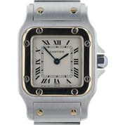 Cartier Santos Gold & Steel Silver Dial 24mm Quartz Women's Watch 1057930