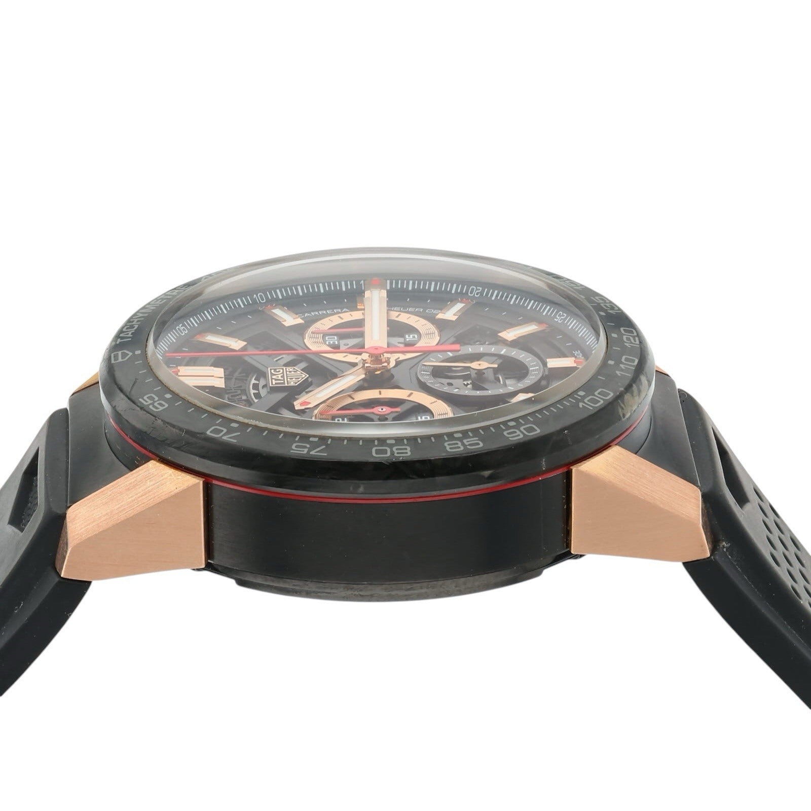 Tag Heuer Steel & Gold PVD Skeleton Dial 43mm Automatic Mens Watch CBG2052