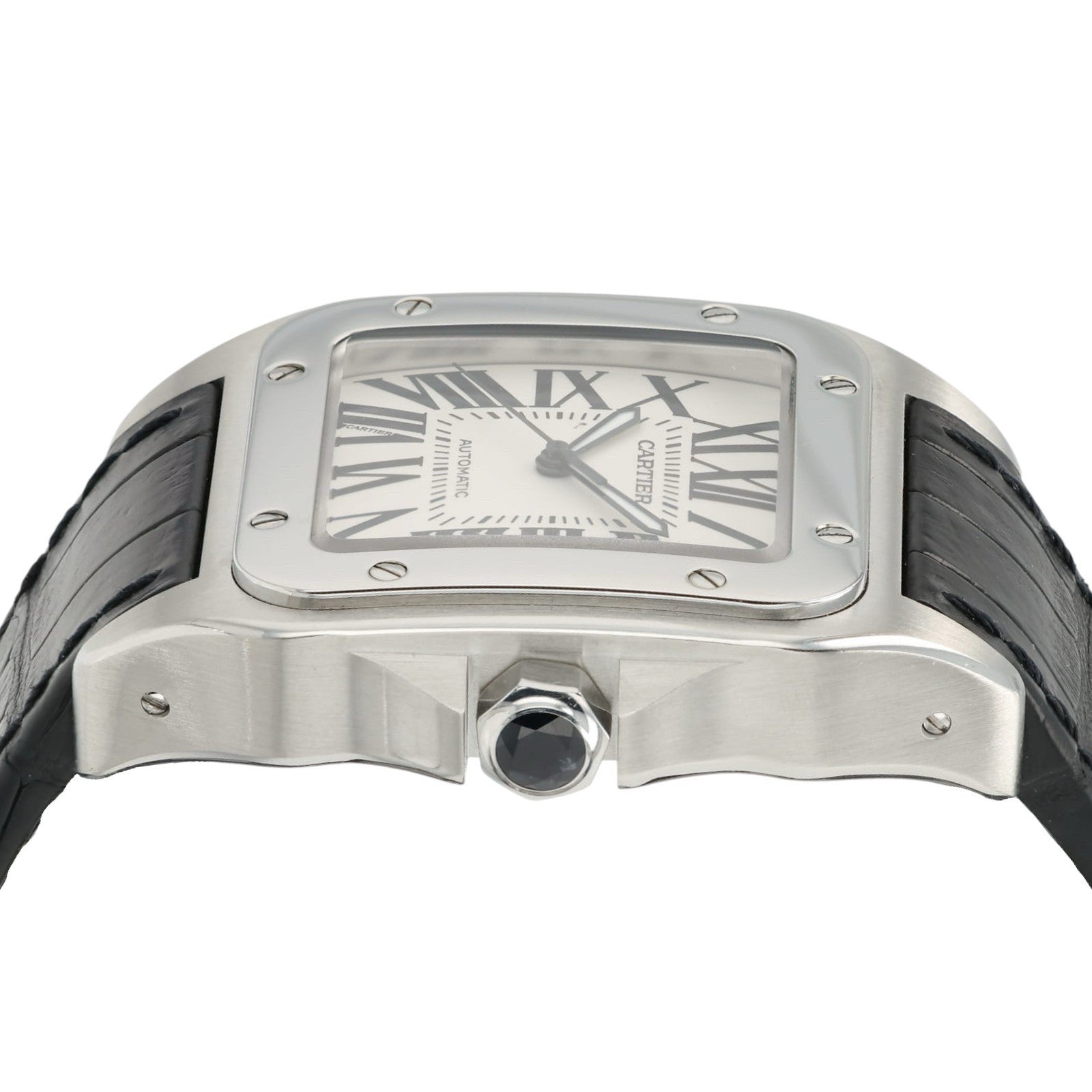 Cartier Santos Silver Dial Stainless Steel 38mm Automatic Men’s Watch W20076X8